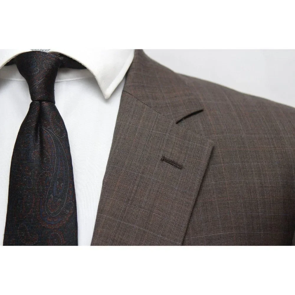 42L Jos A Bank Men's Wool Blazer Sport Coat Wool‎ Brown D030136